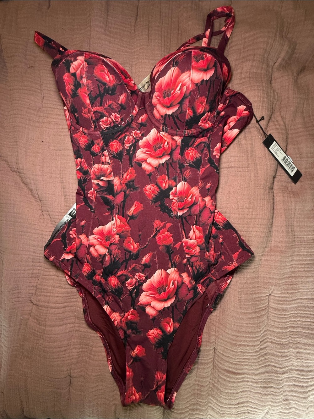 Ta3 Lushy Wine Floral- L XLong C-cup - Picture 4 of 6